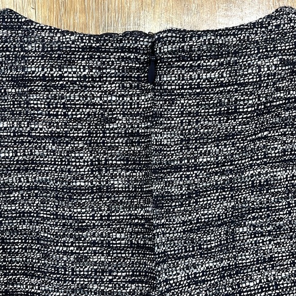 J. Crew Navy Blue Tweed Short Sleeve Fringe Cotton Lined Top Shirt Small EUC - Picture 9 of 14